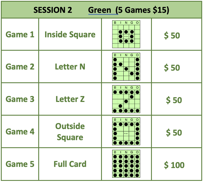 Bingo Game Sheets - Session 2
