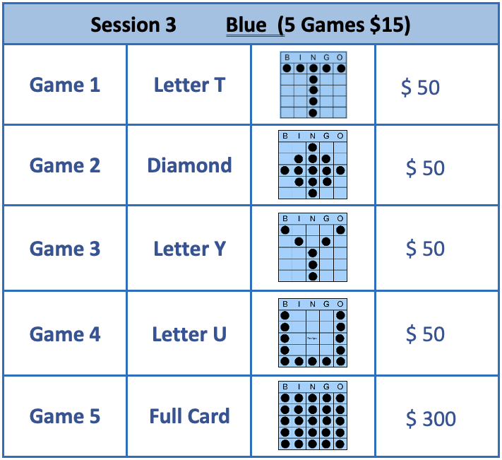 Bingo Game Sheets - Session 3