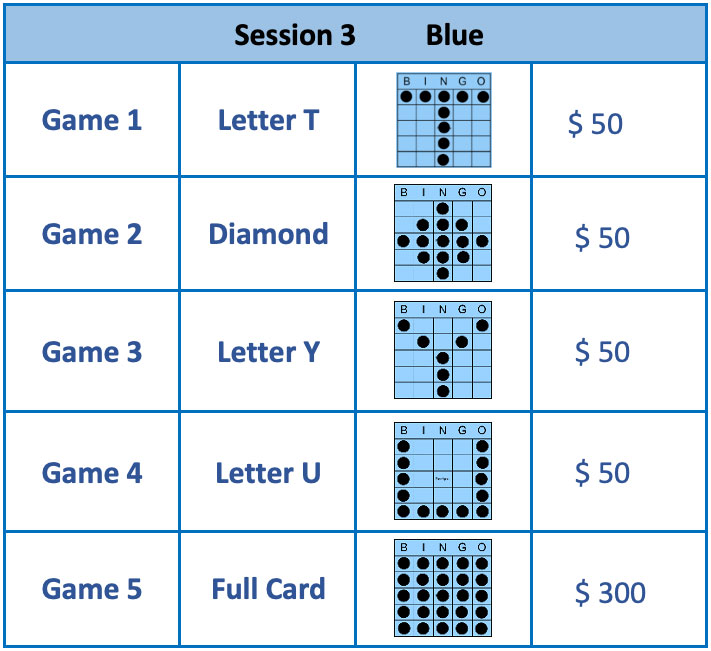 Bingo Game Sheets - Session 3